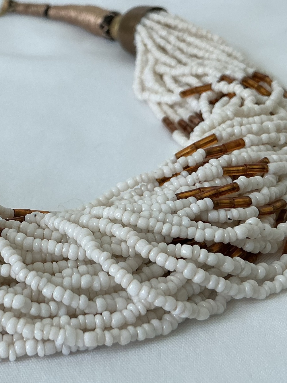 Vintage 34-strand 😍 Glass Seed Bead Choker Necklace